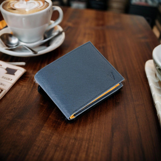 De Rigor Bi Fold Men Wallet Blue - WILDVIBEZ