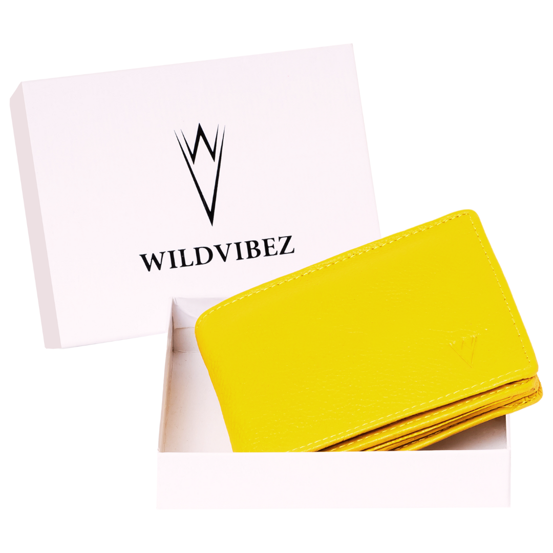 Radiant R Collection men's wallet - Yellow Leather Wallet for Men – Slim, Stylish & RFID Protected