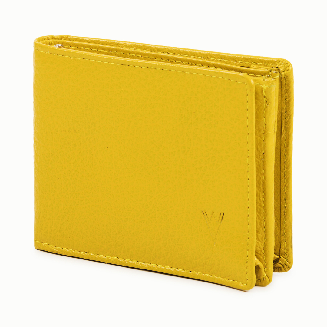 Radiant R Collection men's wallet - Yellow Leather Wallet for Men – Slim, Stylish & RFID Protected