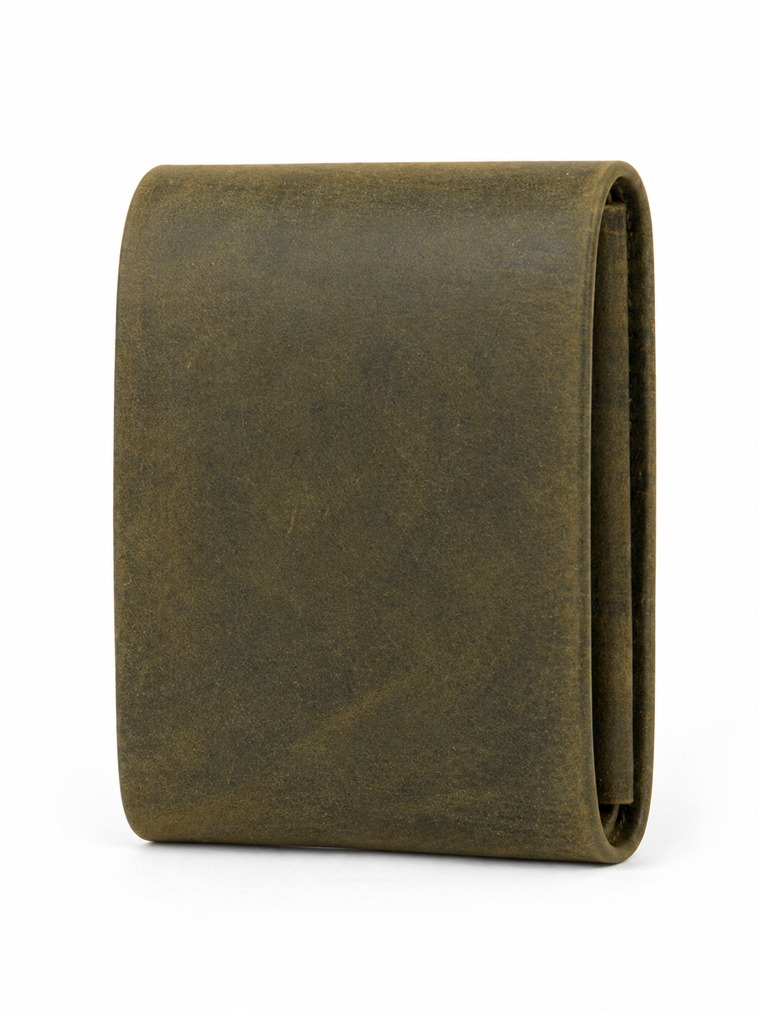 WILDVIBEZ Snap Go Genuine Leather Vertical Slim Wallet for Men | Pull-String Quick Card Access | Compact Front Cash Pocket & Button Lock | Minimalist Travel & Daily Carry Wallet (Green)