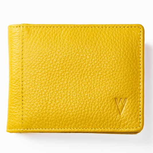 Wildvibez Yellow Leather Wallet for Men