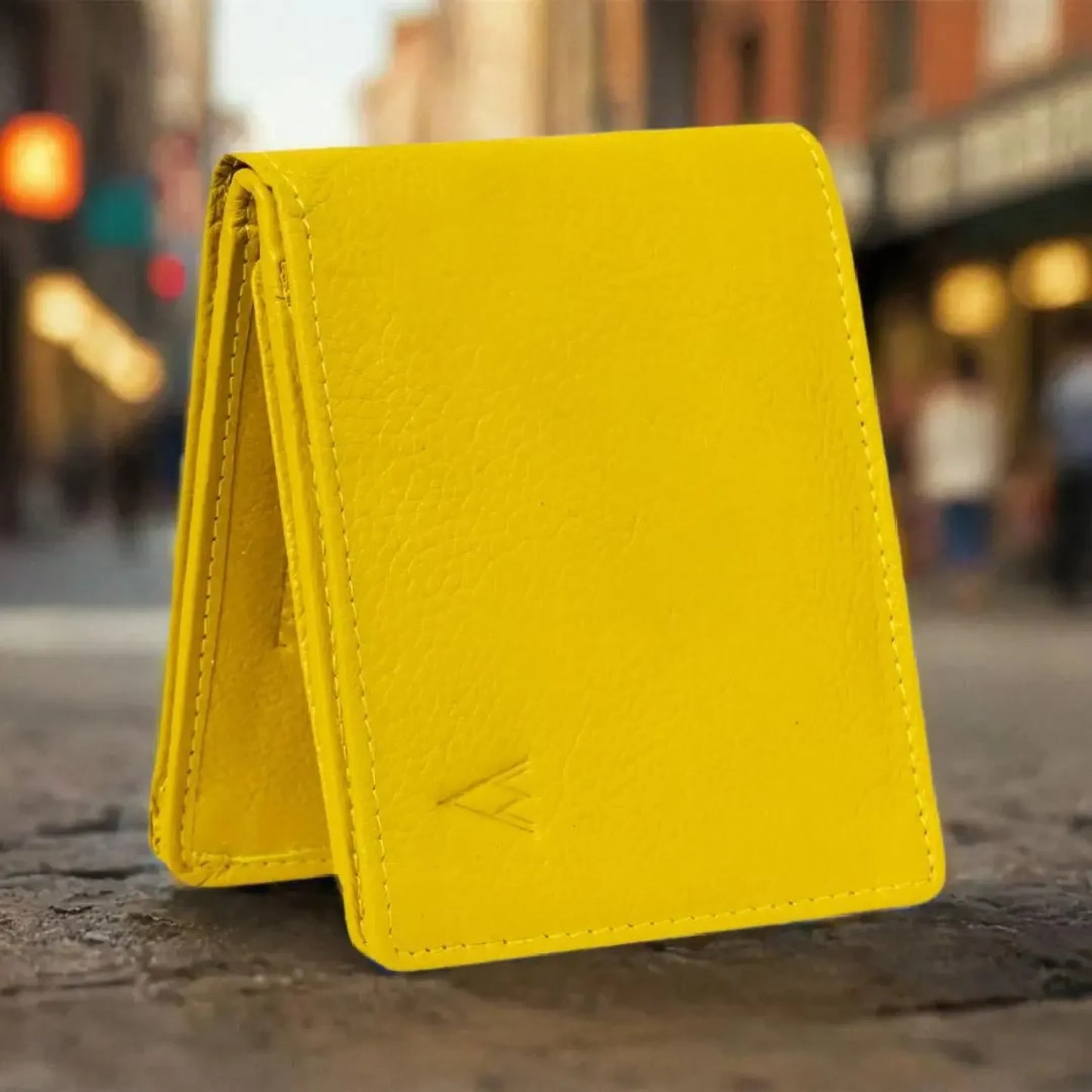 Radiant R Collection men's wallet - Yellow Leather Wallet for Men – Slim, Stylish & RFID Protected